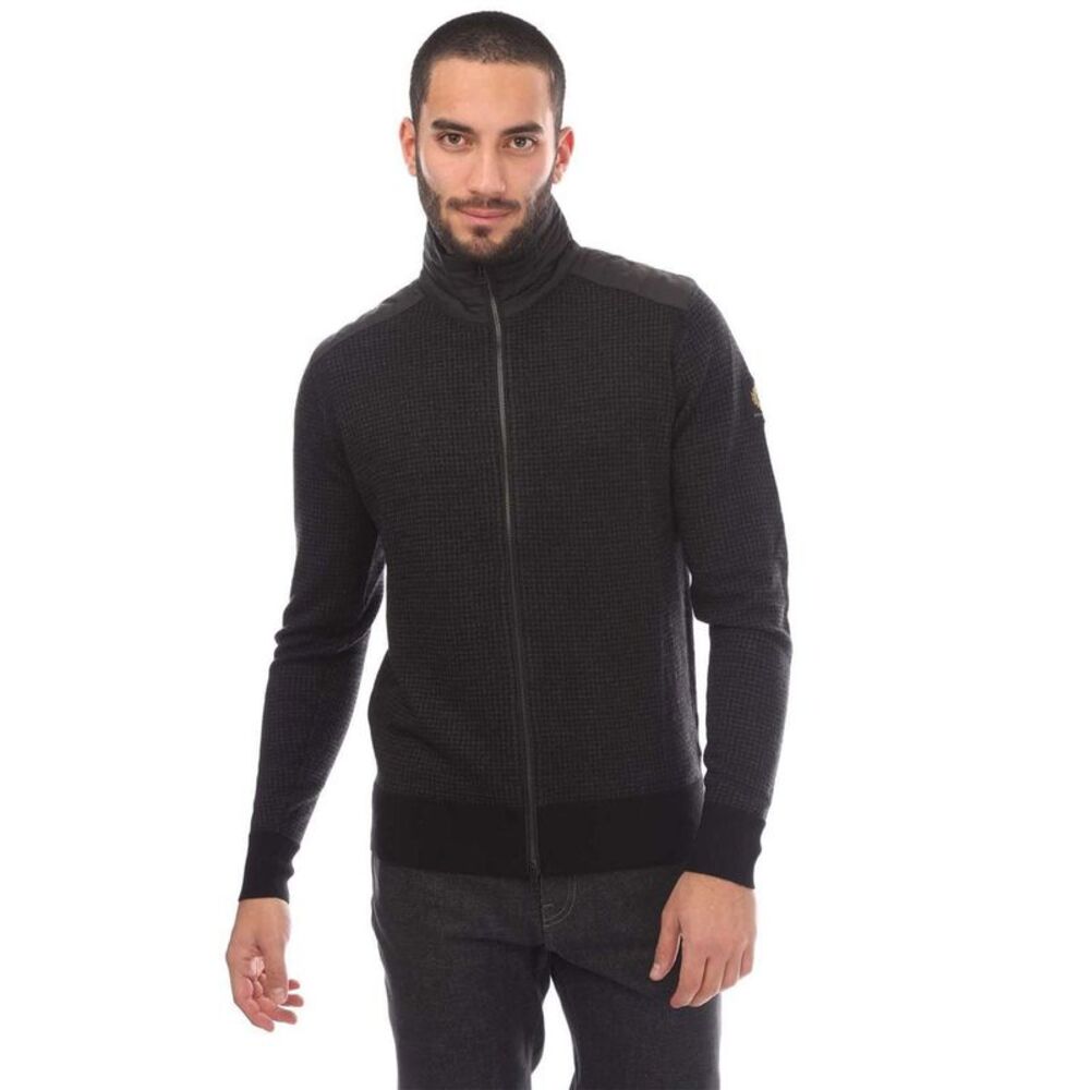 Belstaff Mens Virgin Wool Cardigan / Black